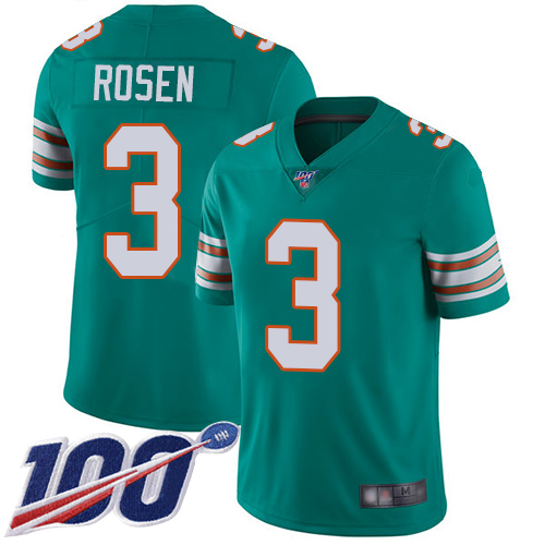 Miami Dolphins #3 Josh Rosen Aqua Green Alternate Youth Stitched 100th Season Vapor Limited Jersey Youth cheap jerseys for sale - CheapJerseys.Shop