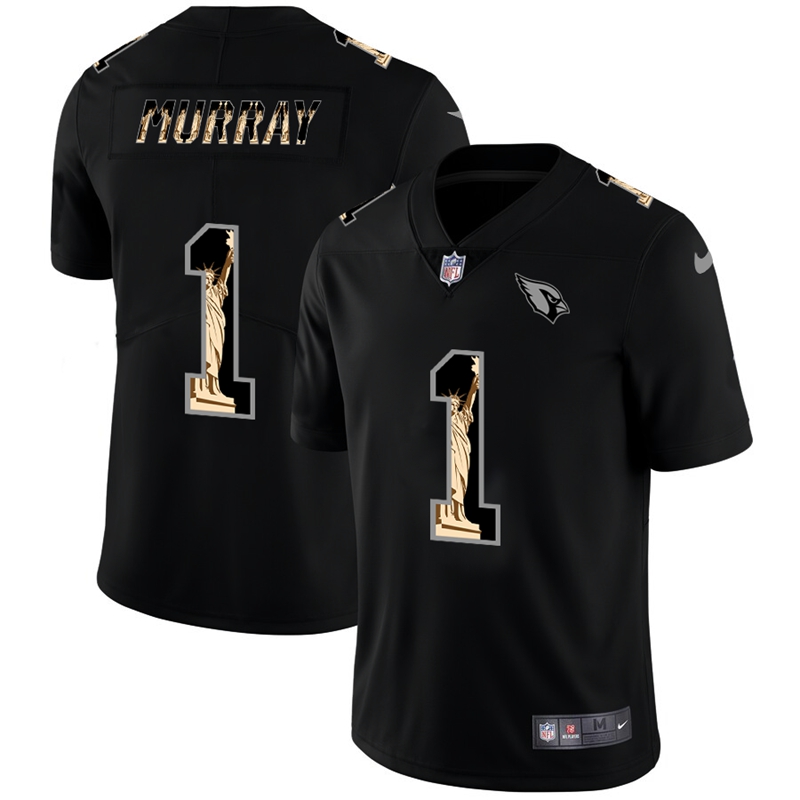 Arizona Cardinals #1 Kyler Murray Carbon Black Vapor Statue Of Liberty Limited Jersey cheap jerseys for sale - CheapJerseys.Shop