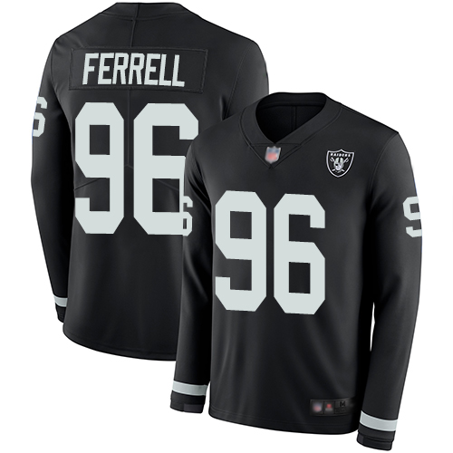 Las Vegas Raiders #96 Clelin Ferrell Black Team Color Youth Stitched Limited Therma Long Sleeve Jersey Youth cheap jerseys for sale - CheapJerseys.Shop