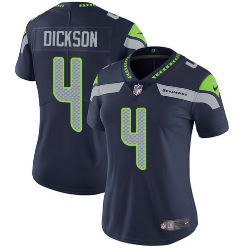 Seattle Seahawks #4 Michael Dickson Steel Blue Team Color Women's Stitched Vapor Untouchable Limited Jersey Womens cheap jerseys for sale - CheapJerseys.Shop