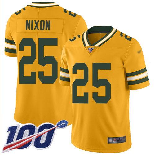 Packers #25 Keisean Nixon Gold Men's Stitched Limited Inverted Legend 100th Season Jersey cheap jerseys for sale - CheapJerseys.Shop