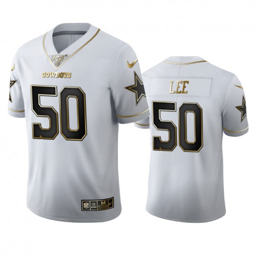 Dallas Dallas Cowboys #50 Sean Lee Men's White Golden Edition Vapor Limited 100 Jersey Men's cheap jerseys for sale - CheapJerseys.Shop