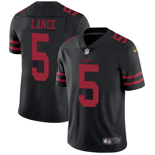 San Francisco 49ers #5 Trey Lance Black Alternate Youth Stitched Vapor Untouchable Limited Jersey cheap jerseys for sale - CheapJerseys.Shop