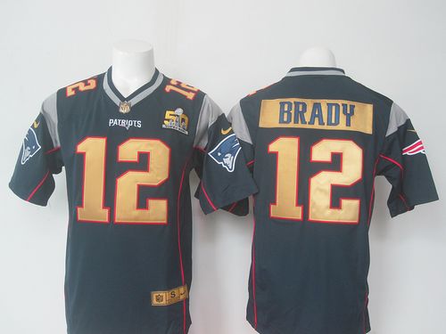 Patriots #12 Tom Brady Navy Blue Team Color Super Bowl 50 Collection Men's Stitched Elite Jersey cheap jerseys for sale - CheapJerseys.Shop