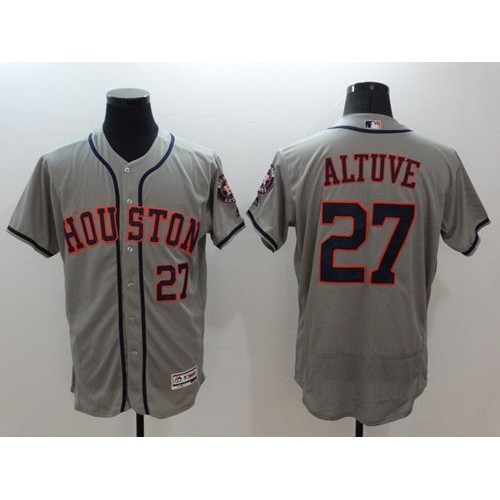 Houston Astros #27 Jose Altuve Grey Flexbase Authentic Collection Stitched Jersey Men's cheap jerseys for sale - CheapJerseys.Shop