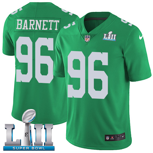 Philadelphia Eagles #96 Derek Barnett Green Super Bowl LII Men's Stitched Limited Rush Jersey Men's cheap jerseys for sale - CheapJerseys.Shop