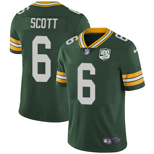 Green Bay Packers #6 JK Scott Green Team Color Men's 100th Season Stitched Vapor Untouchable Limited Jersey Men's cheap jerseys for sale - CheapJerseys.Shop