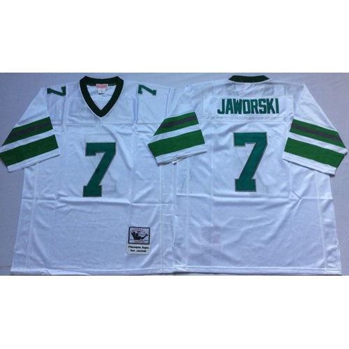 Mitchell And Ness Philadelphia Eagles #7 Ron Jaworski White Throwback Stitched Jersey Men's cheap jerseys for sale - CheapJerseys.Shop