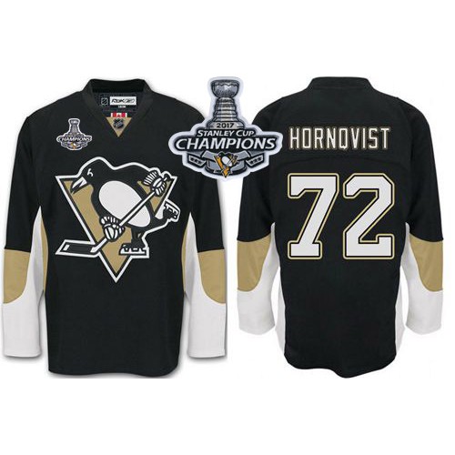 Pittsburgh Penguins #72 Patric Hornqvist Black Home 2017 Stanley Cup Finals Champions Stitched Jersey Men's cheap jerseys for sale - CheapJerseys.Shop