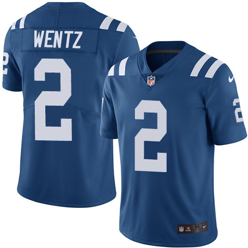 Indianapolis Indianapolis Colts #2 Carson Wentz Royal Blue Team Color Men's Stitched Vapor Untouchable Limited Jersey Men's cheap jerseys for sale - CheapJerseys.Shop
