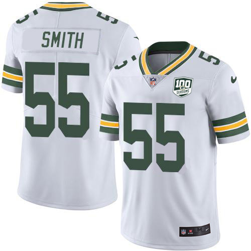 Green Bay Packers #55 Za'Darius Smith White Men's 100th Season Stitched Vapor Untouchable Limited Jersey Men's cheap jerseys for sale - CheapJerseys.Shop