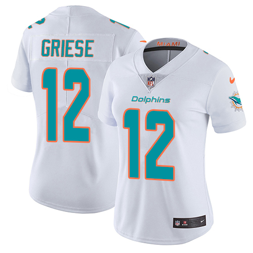 Miami Dolphins #12 Bob Griese White Women's Stitched Vapor Untouchable Limited Jersey Womens cheap jerseys for sale - CheapJerseys.Shop