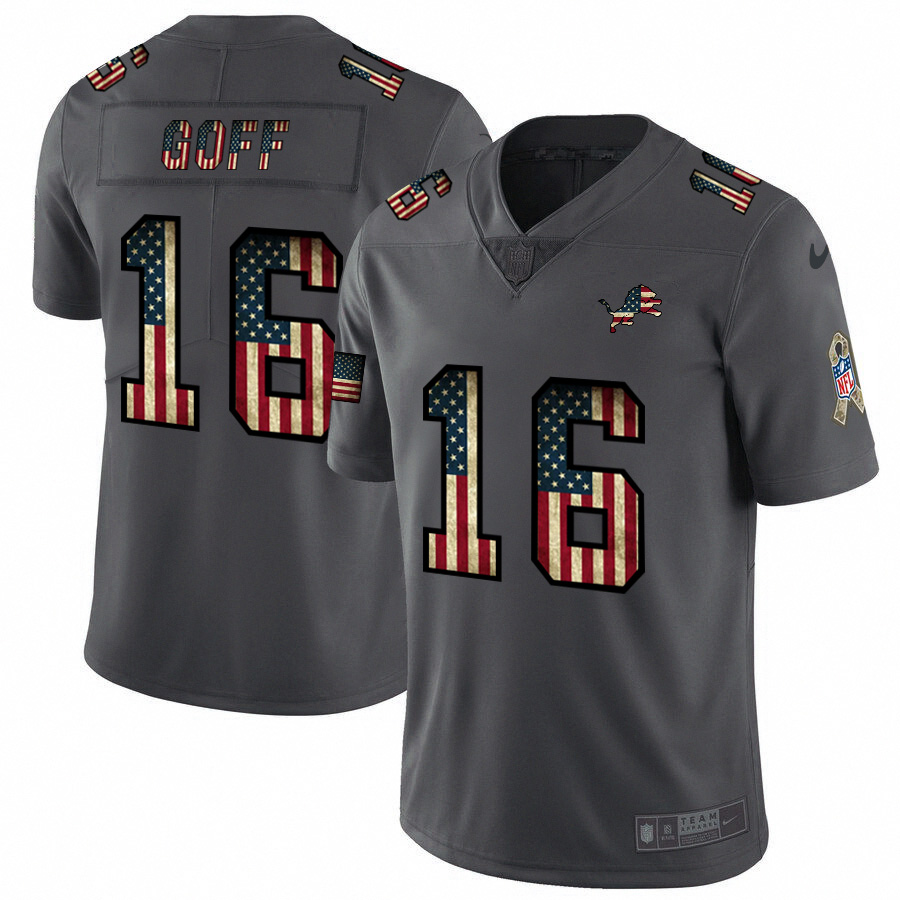 Detroit Lions #16 Jared Goff 2018 Salute To Service Retro USA Flag Limited Jersey cheap jerseys for sale - CheapJerseys.Shop