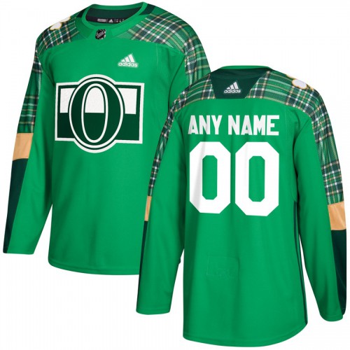 Men's Ottawa Senators Personalized Green St. Patrick's Day Custom Practice Jersey cheap jerseys for sale - CheapJerseys.Shop