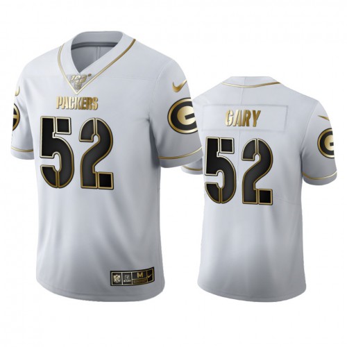 Green Bay Green Bay Packers #52 Rashan Gary Men's White Golden Edition Vapor Limited 100 Jersey Men's cheap jerseys for sale - CheapJerseys.Shop