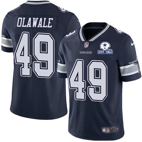 Dallas Cowboys #49 Jamize Olawale Navy Blue Team Color Men's Stitched With Established In 1960 Patch Vapor Untouchable Limited Jersey Men's cheap jerseys for sale - CheapJerseys.Shop