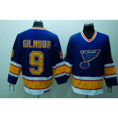 St. Louis Blues #9 Doug Gilmour Stitched Blue CCM Throwback Jersey Men's cheap jerseys for sale - CheapJerseys.Shop