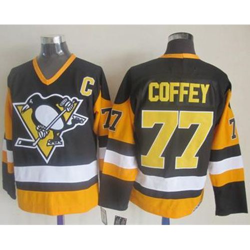 Pittsburgh Penguins #77 Paul Coffey Black CCM Throwback Stitched Jersey Men's cheap jerseys for sale - CheapJerseys.Shop