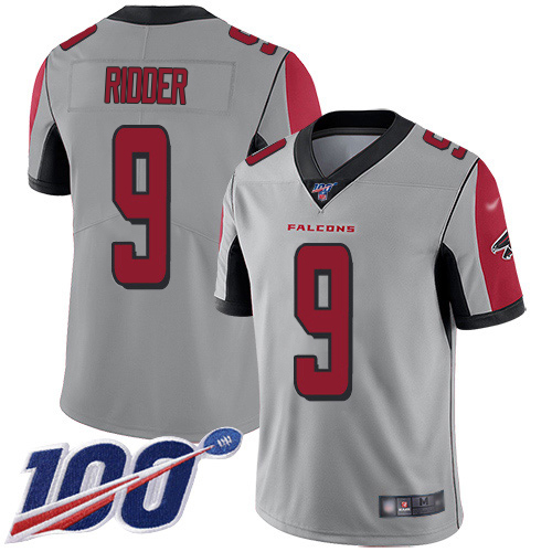 Falcons #9 Desmond Ridder Silver Stitched Youth Limited Inverted Legend 100th Season Jersey cheap jerseys for sale - CheapJerseys.Shop