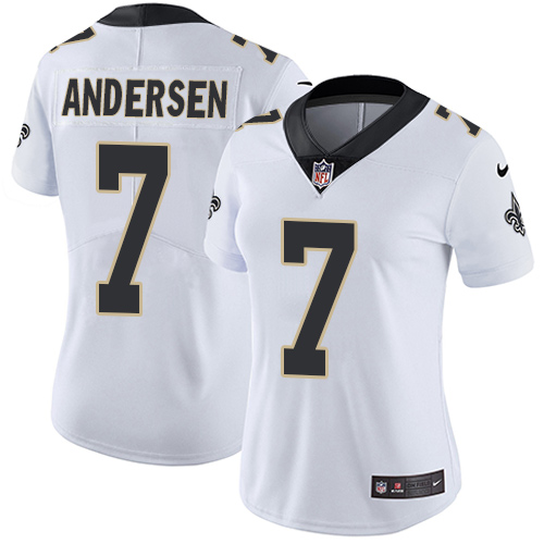 New Orleans Saints #7 Morten Andersen White Women's Stitched Vapor Untouchable Limited Jersey Womens cheap jerseys for sale - CheapJerseys.Shop