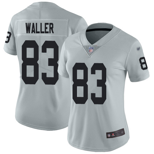 Raiders #83 Darren Waller Silver Women's Stitched Limited Inverted Legend Jersey cheap jerseys for sale - CheapJerseys.Shop