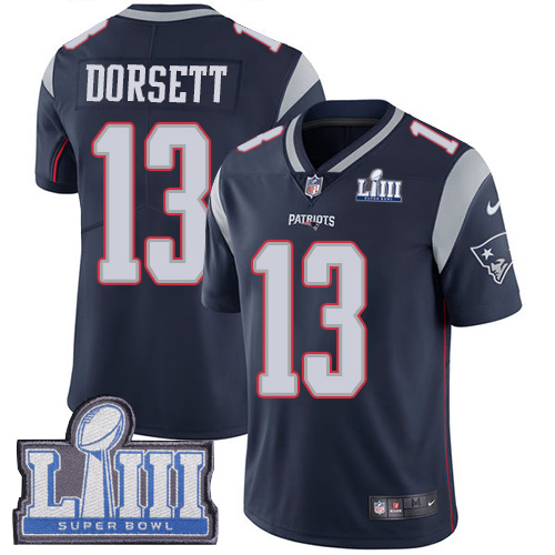 New England Patriots #13 Phillip Dorsett Navy Blue Team Color Super Bowl LIII Bound Youth Stitched Vapor Untouchable Limited Jersey Youth cheap jerseys for sale - CheapJerseys.Shop