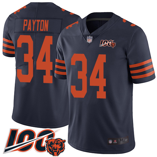 Bears #34 Walter Payton Navy Blue Alternate Men's Stitched 100th Season Vapor Limited Jersey cheap jerseys for sale - CheapJerseys.Shop
