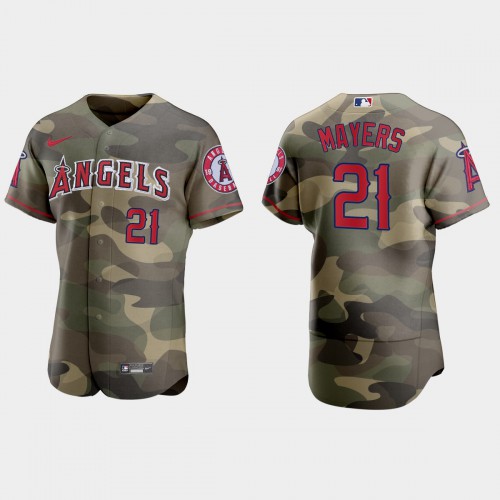Los Angeles Los Angeles Angels #21 Mike Mayers Men's 2021 Armed Forces Day Authentic Jersey -Camo Men's cheap jerseys for sale - CheapJerseys.Shop
