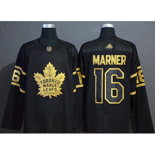 Maple Toronto Maple Leafs #16 Mitchell Marner Black/Gold Authentic Stitched Jersey Men's cheap jerseys for sale - CheapJerseys.Shop