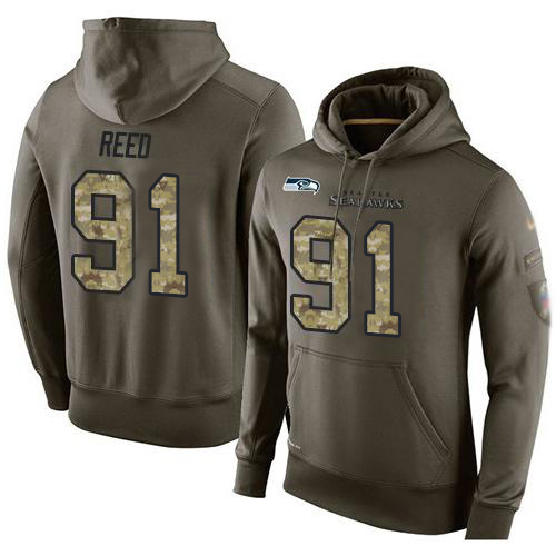 Men's Seattle Seahawks #91 Jarran Reed Stitched Green Olive Salute To Service KO Performance Hoodie cheap jerseys for sale - CheapJerseys.Shop