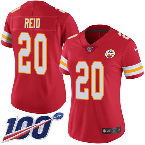 Kansas City Chiefs #20 Justin Reid Red Team Color Women's Stitched 100th Season Vapor Limited Jersey Womens cheap jerseys for sale - CheapJerseys.Shop