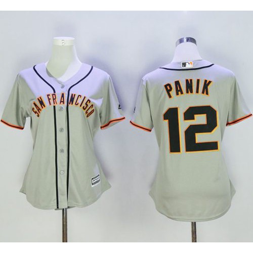 San Francisco Giants #12 Joe Panik Grey Women's Road Stitched Jersey Womens cheap jerseys for sale - CheapJerseys.Shop