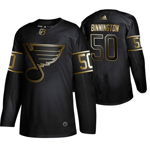 St. Louis Blues #50 Jordan Binnington Men's 2019 Black Golden Edition Authentic Stitched Jersey Men's cheap jerseys for sale - CheapJerseys.Shop