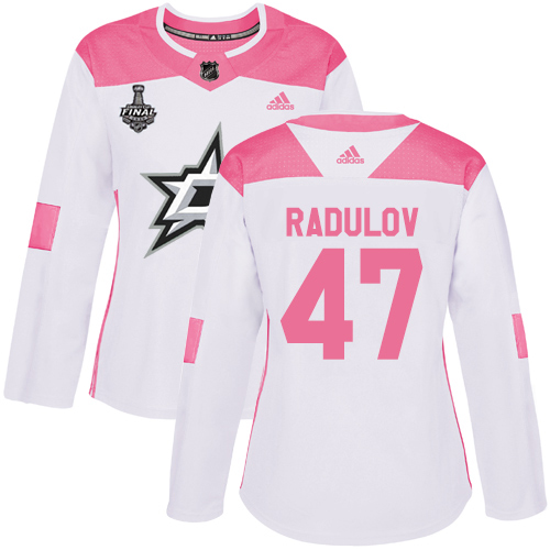 Dallas Stars #47 Alexander Radulov White/Pink Authentic Fashion Women's 2020 Stanley Cup Final Stitched Jersey Womens cheap jerseys for sale - CheapJerseys.Shop