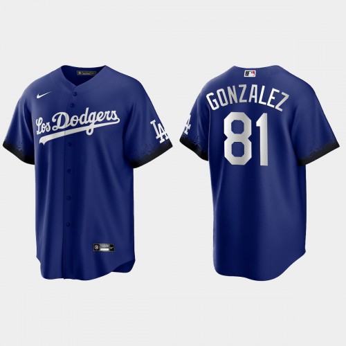Los Angeles Los Angeles Dodgers #81 Victor Gonzalez Men's 2021 City Connect Game Jersey Royal Men's cheap jerseys for sale - CheapJerseys.Shop