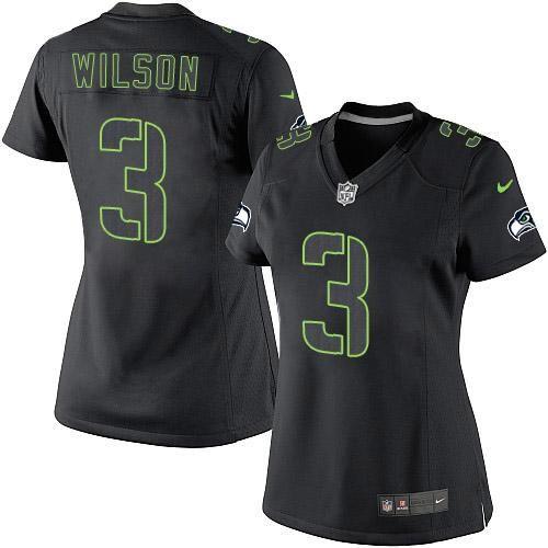 Seattle Seahawks #3 Russell Wilson Black Impact Women's Stitched Limited Jersey Womens cheap jerseys for sale - CheapJerseys.Shop