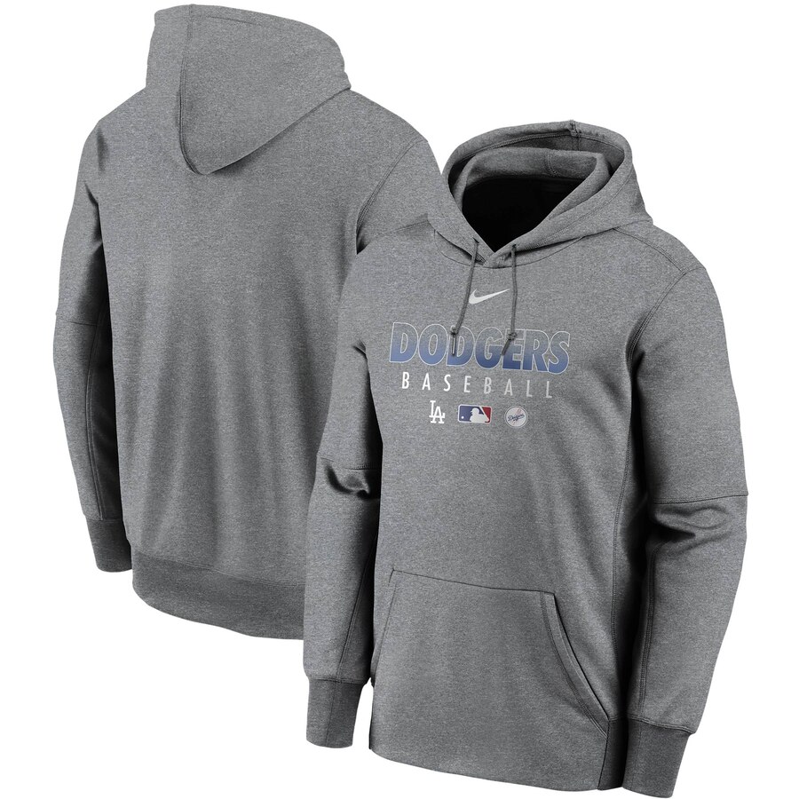 Men's Los Angeles Dodgers Charcoal Authentic Collection Therma Performance Pullover Hoodie cheap jerseys for sale - CheapJerseys.Shop