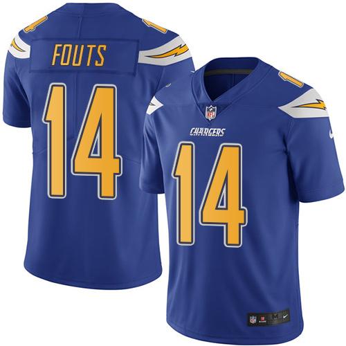 Los Angeles Chargers #14 Dan Fouts Electric Blue Men's Stitched Limited Rush Jersey Men's cheap jerseys for sale - CheapJerseys.Shop