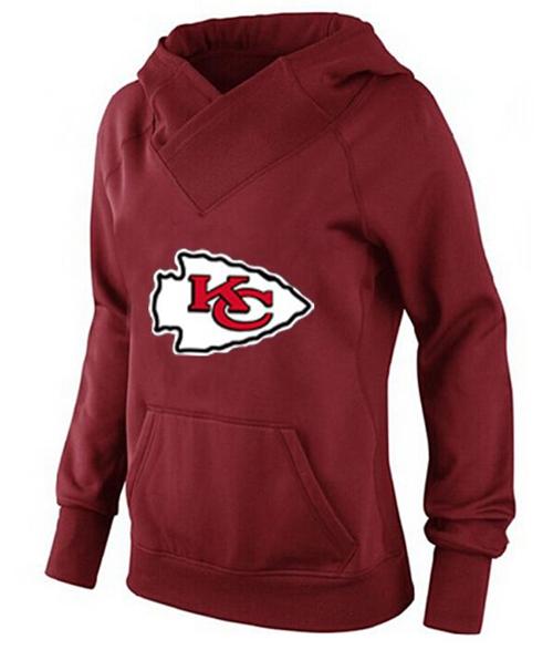 Women's Kansas City Chiefs Logo Pullover Hoodie Red-1 cheap jerseys for sale - CheapJerseys.Shop