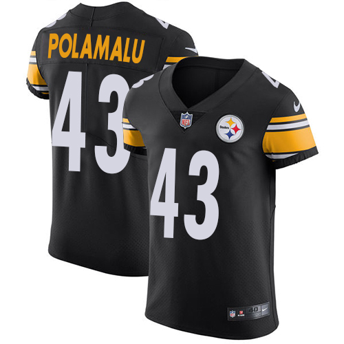 Steelers #43 Troy Polamalu Black Team Color Men's Stitched Vapor Untouchable Elite Jersey cheap jerseys for sale - CheapJerseys.Shop