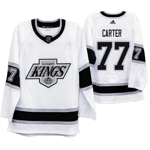 Los Angeles Los Angeles Kings #77 Jeff Carter Men's 2019-20 Heritage White Throwback 90s Jersey Men's cheap jerseys for sale - CheapJerseys.Shop