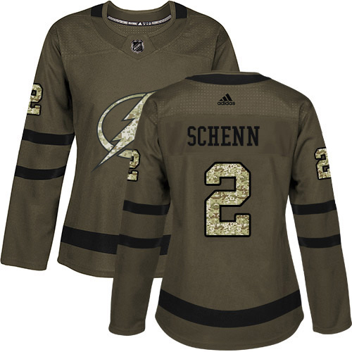 Tampa Bay Lightning #2 Luke Schenn Green Salute to Service Women's Stitched Jersey Womens cheap jerseys for sale - CheapJerseys.Shop