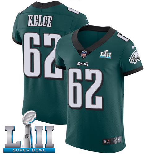 Eagles #62 Jason Kelce Midnight Green Team Color Super Bowl LII Men's Stitched Vapor Untouchable Elite Jersey cheap jerseys for sale - CheapJerseys.Shop