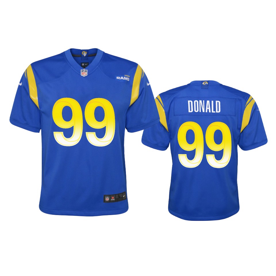 Los Angeles Rams #99 Aaron Donald Youth Game Jersey - Royal cheap jerseys for sale - CheapJerseys.Shop
