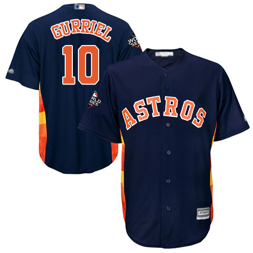 Houston Astros #10 Yuli Gurriel Navy Blue Cool Base 2019 World Series Bound Stitched Youth Jersey Youth cheap jerseys for sale - CheapJerseys.Shop