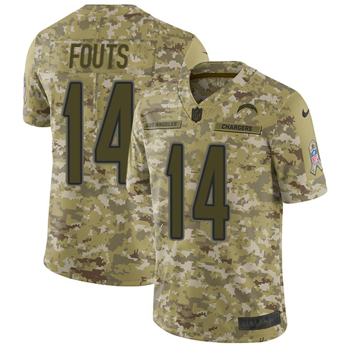 Los Angeles Chargers #14 Dan Fouts Camo Youth Stitched Limited 2018 Salute to Service Jersey Youth cheap jerseys for sale - CheapJerseys.Shop