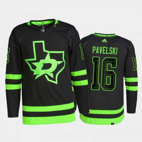 Dallas Stars #16 Joe Pavelski Men's 2021-22 Alternate Authentic Jersey - Black Men's cheap jerseys for sale - CheapJerseys.Shop