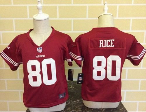 Toddler 49ers #80 Jerry Rice Red Team Color Stitched Elite Jersey cheap jerseys for sale - CheapJerseys.Shop