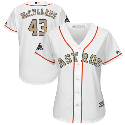 Houston Astros #43 Lance McCullers White 2018 Gold Program Cool Base Women's Stitched Jersey Womens cheap jerseys for sale - CheapJerseys.Shop