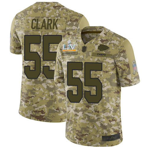 Kansas City Chiefs #55 Frank Clark Camo Men's Super Bowl LV Bound Stitched Limited 2018 Salute To Service Jersey Men's cheap jerseys for sale - CheapJerseys.Shop